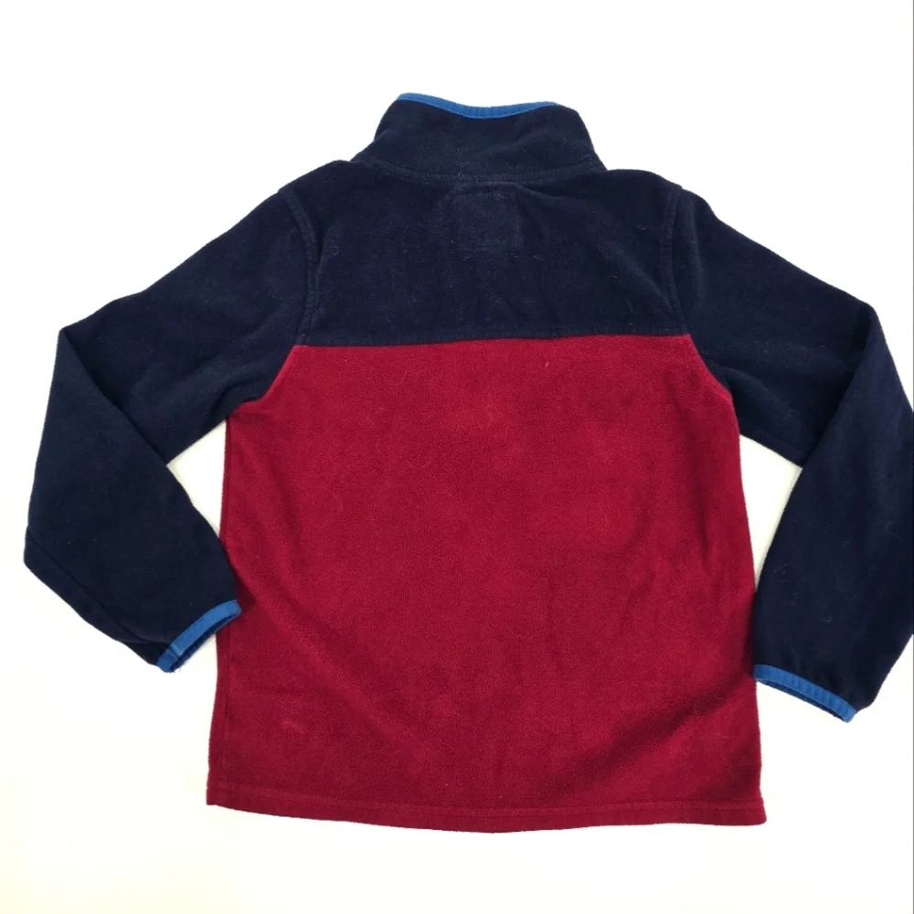 OshKosh B'gosh Navy and Burgundy Fleece Sweatshirt Size 8